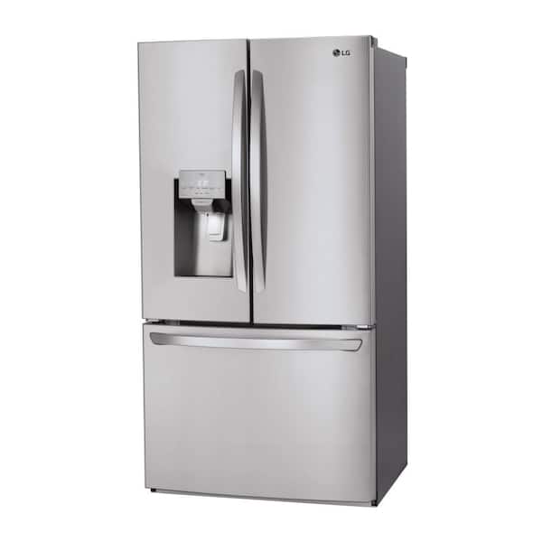 LG 28 cu. ft. 3 Door French Door Refrigerator with Ice and Water with Single Ice in Stainless Standard Depth