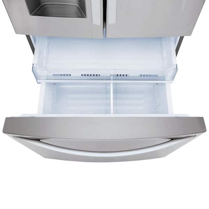 LG 28 cu. ft. 3 Door French Door Refrigerator with Ice and Water with Single Ice in Stainless Standard Depth