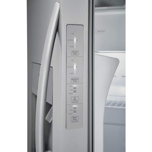 Frigidaire 36 in. 26 cu. ft. Standard Depth Side by Side Refrigerator in Stainless Steel