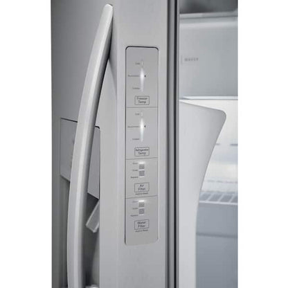 Frigidaire 36 in. 26 cu. ft. Standard Depth Side by Side Refrigerator in Stainless Steel