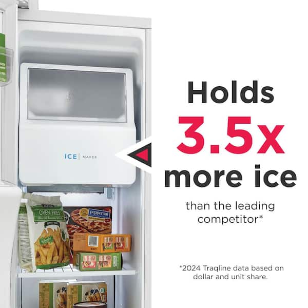 Frigidaire 36 in. 26 cu. ft. Standard Depth Side by Side Refrigerator in Stainless Steel