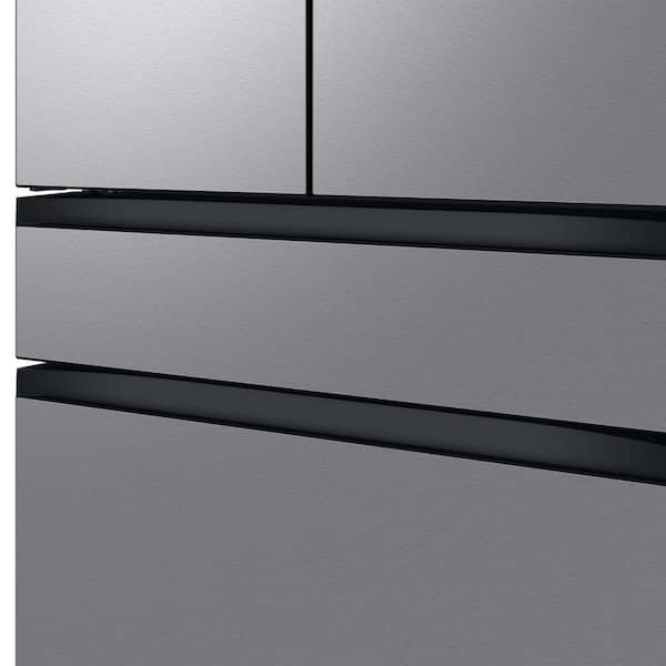Samsung Bespoke 36 in. 29 cu. ft. Standard Depth 4-Door French Door Smart Refrigerator in Stainless Steel with Beverage Center