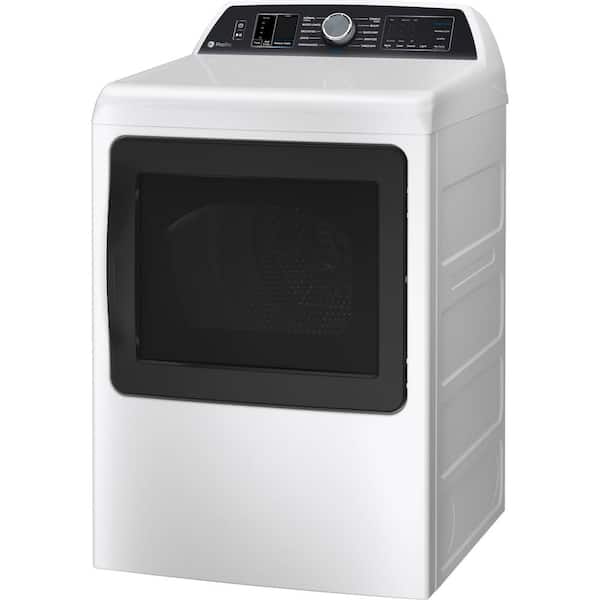 GE Profile 7.4 cu. ft. Smart Electric Dryer in White with Steam, Sanitize Cycle, and Sensor Dry, ENERGY STAR