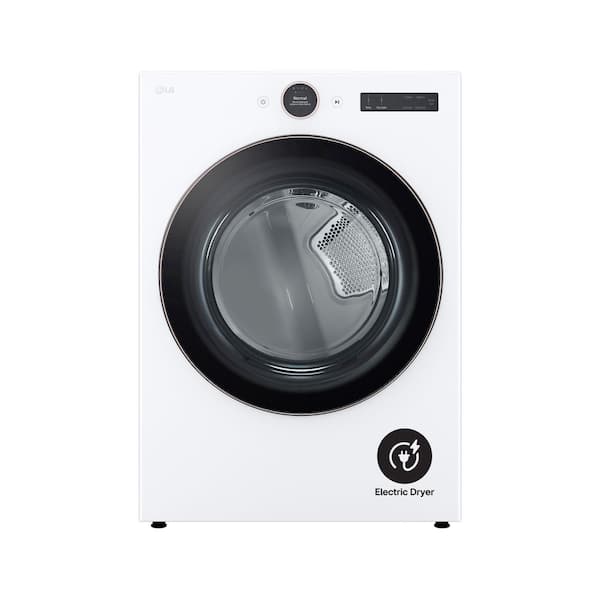 LG 5.0 cu. ft. Stackable Smart Front Load Washer in White with AI Digital Dial, Steam and TurboWash360