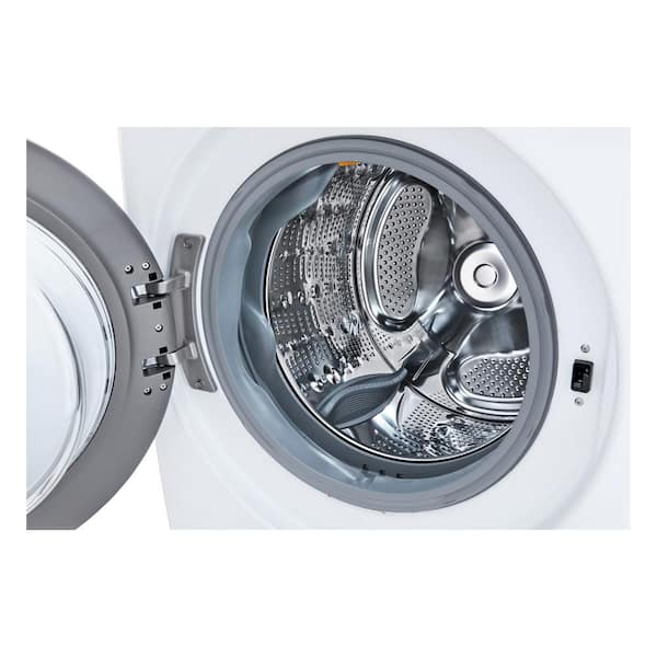 LG 4.5 Cu. Ft. Stackable SMART Front Load Washer in White with Steam and TurboWash360 Technology
