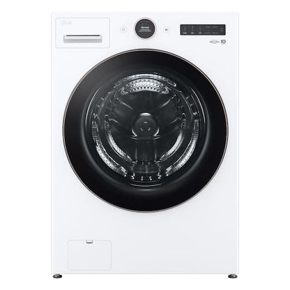 LG 5.0 cu. ft. Stackable Smart Front Load Washer in White with AI Digital Dial, Steam and TurboWash360