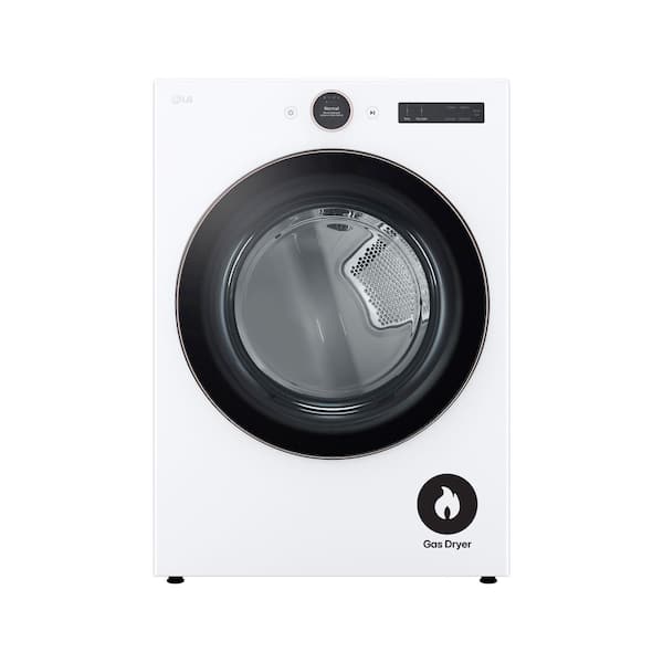 LG 5.0 cu. ft. Stackable Smart Front Load Washer in White with AI Digital Dial, Steam and TurboWash360
