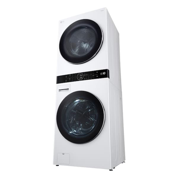 LG 5.0 cu. ft. Washer 7.8 cu. ft. Dual Inverter Heat Pump Ventless Dryer Electric Washtower in White