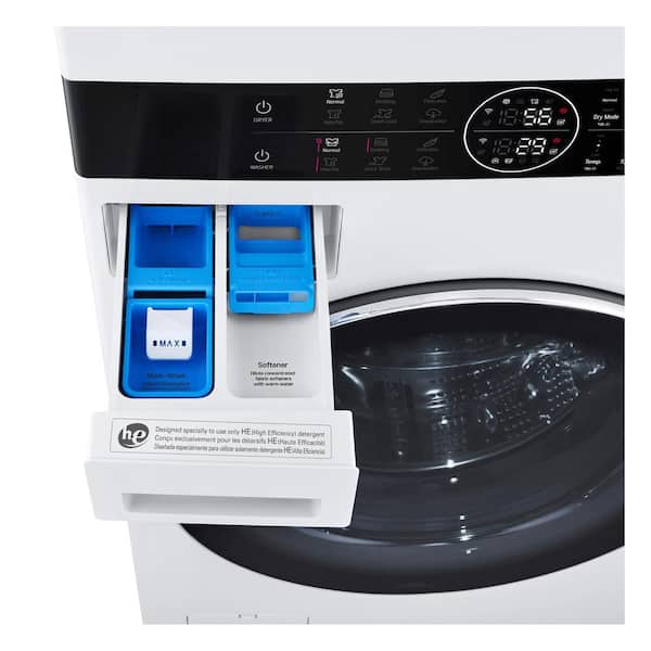 5.0 cu. ft. Washer 7.8 cu. ft. Dual Inverter Heat Pump Ventless Dryer Electric Washtower in White