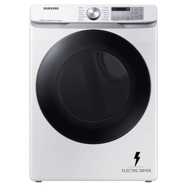 Samsung 7.5 cu. ft. Vented Smart Stackable Electric Dryer in White with Steam Sanitize+