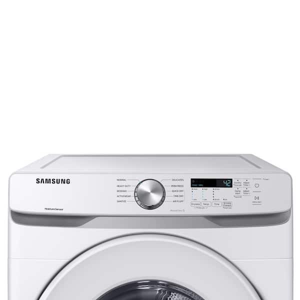 Samsung 7.5 cu. ft. Vented Stackable Electric Dryer in White with Sensor Dry