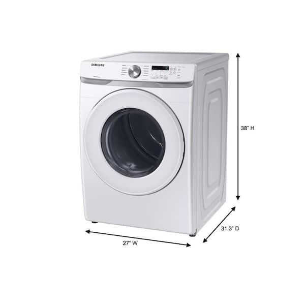 Samsung 7.5 cu. ft. Vented Stackable Electric Dryer in White with Sensor Dry